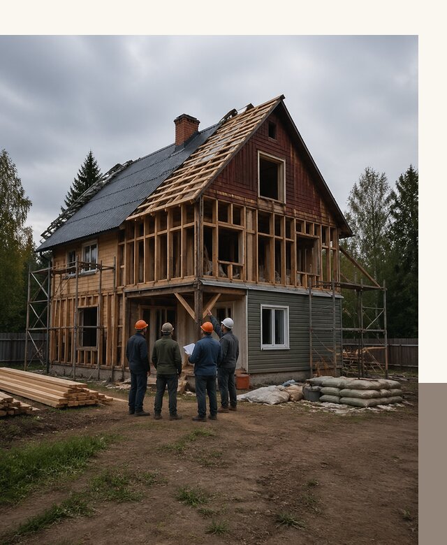 Реконструкция дачного дома в Череповце под ключ с проектом